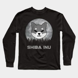 Vintage Shiba Inu Coin To The Moon Shib Army Crypto Token Cryptocurrency Blockchain Wallet Birthday Gift For Men Women Kids Long Sleeve T-Shirt